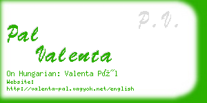 pal valenta business card
